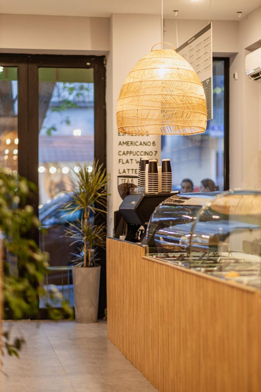 The counter and coffee bar at Poke Bar in Vake, Tbilisi